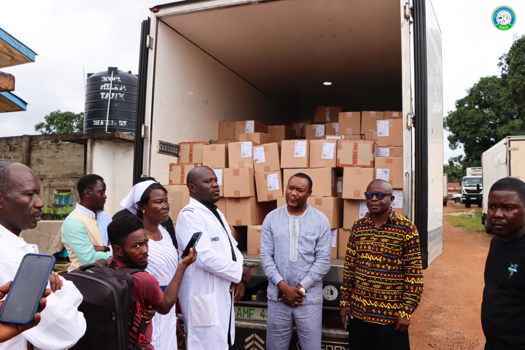 NMSA Delivers Twelve Truckloads of Essential Medicines and Medical Supplies to Kenema District